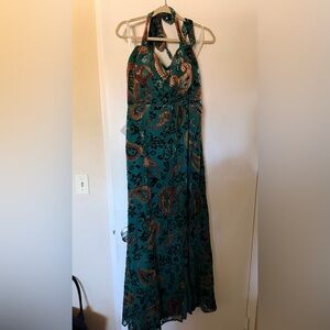 Unique Paisley Green Dress
